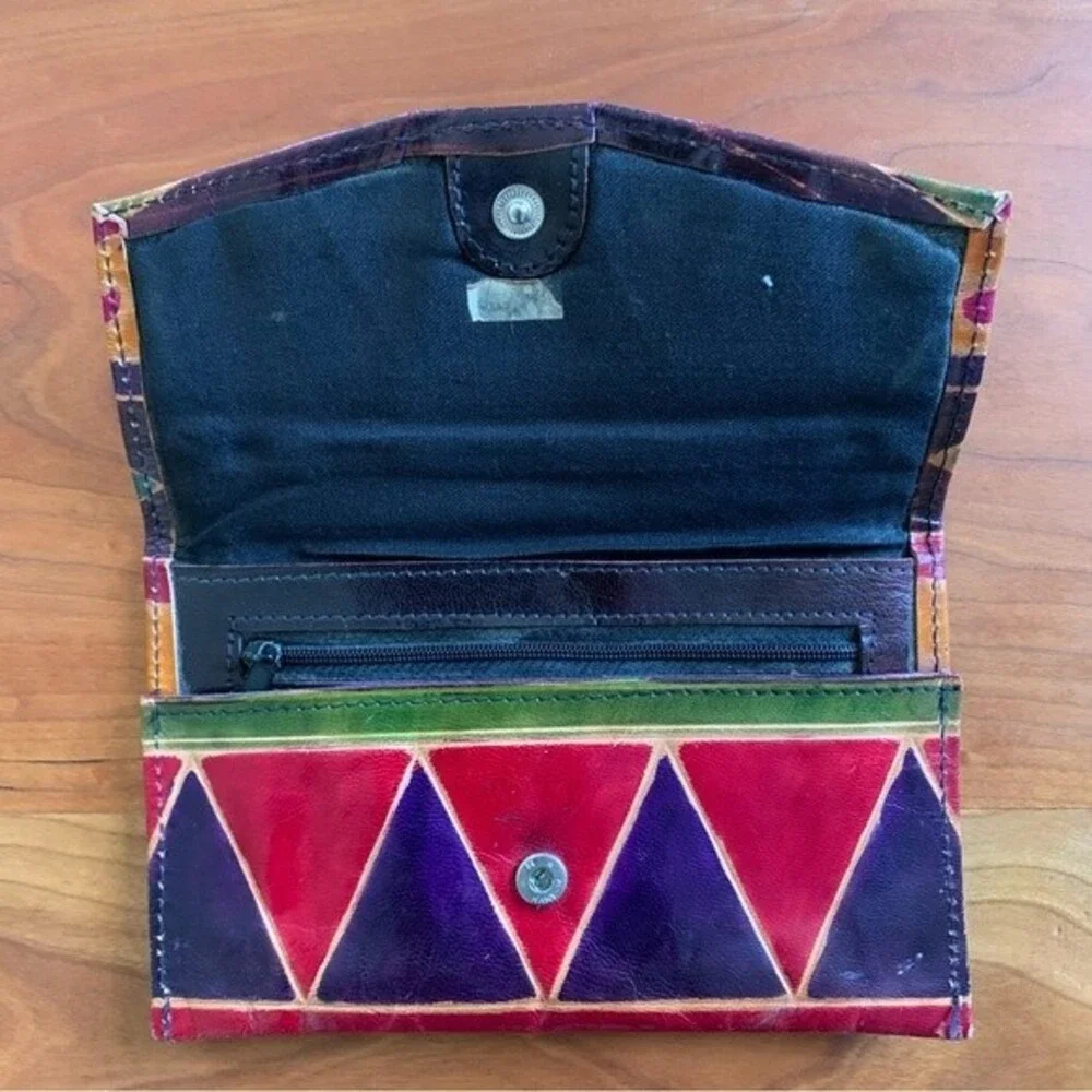 Vintage 80s Dyed Leather Wallet